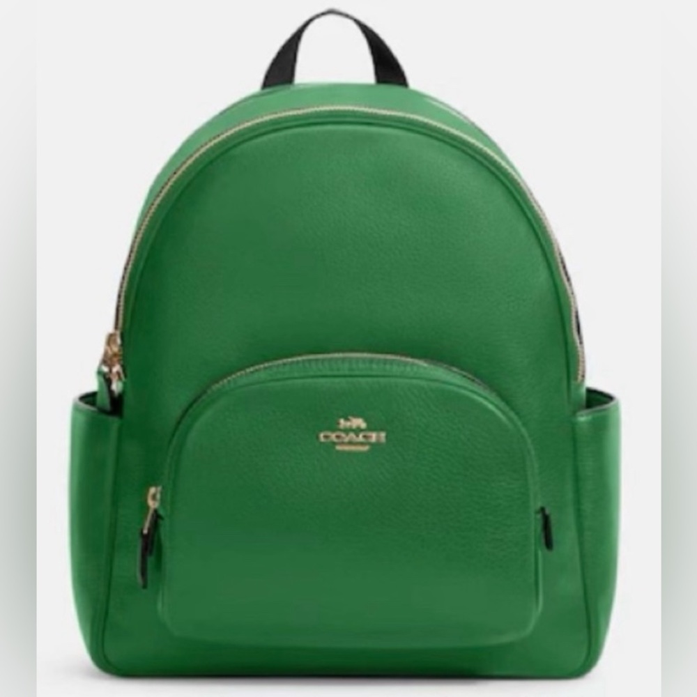 ✨💚✨Coach Court Backpack Refined Pebble Leather.